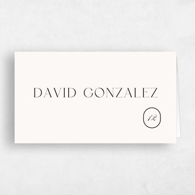 Beige Wedding Place Card - Conrad