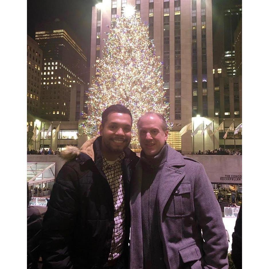 Together at Rockefeller Center during Christmas