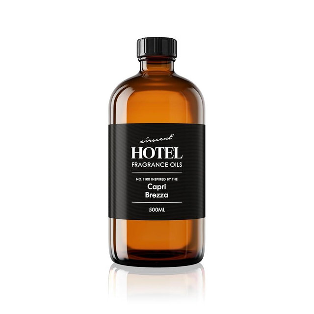 AirScent Capri Brezza Diffuser Oil No. 1100 - Volcano-Inspired Premium Fragrance Oil for Ultrasonic and Waterless Diffusers and Crafting - 500 ml, 16.9 fl oz Glass Bottle