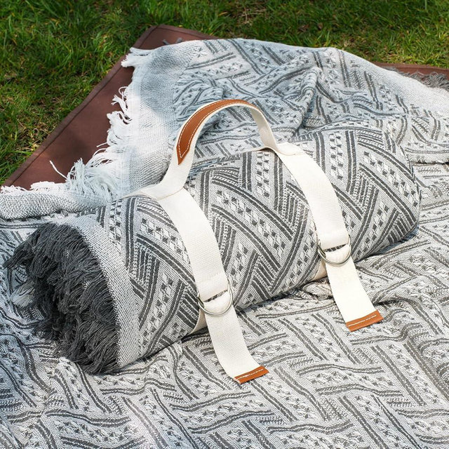 2 in 1 Extra Large 80"* 80" Rug Picnic Waterproof Outdoor Beach Blanket Foldable Camping Mat Car Travel Necessities Mountaineering Essentials Camper Accessories Backpacking Gear Trip Supplies
