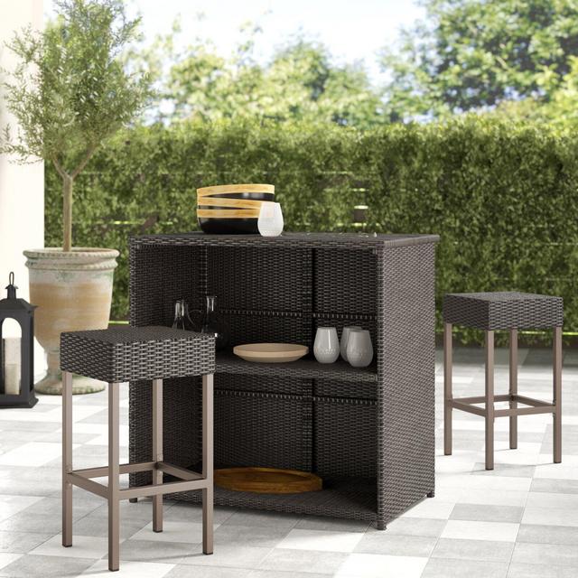 Hallsville 3 Piece Bar Set