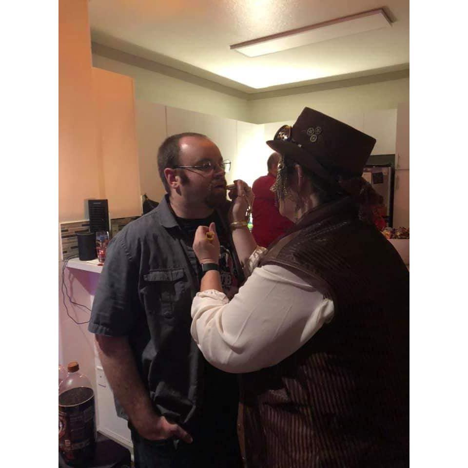 Getting Yev into the spirit of Halloween!