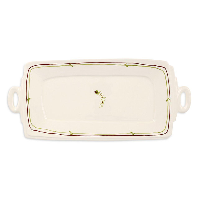 VIETRI Lastra Fiori di Bosco Handled Rectangular Platter