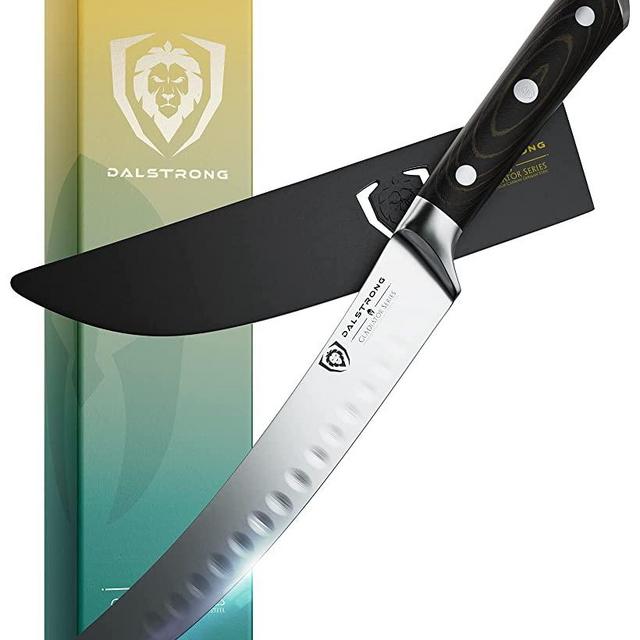 DALSTRONG Butcher Breaking Cimitar Knife - 8" - Gladiator Series - Forged German ThyssenKrupp HC Steel - Sheath Guard Included - NSF Certified