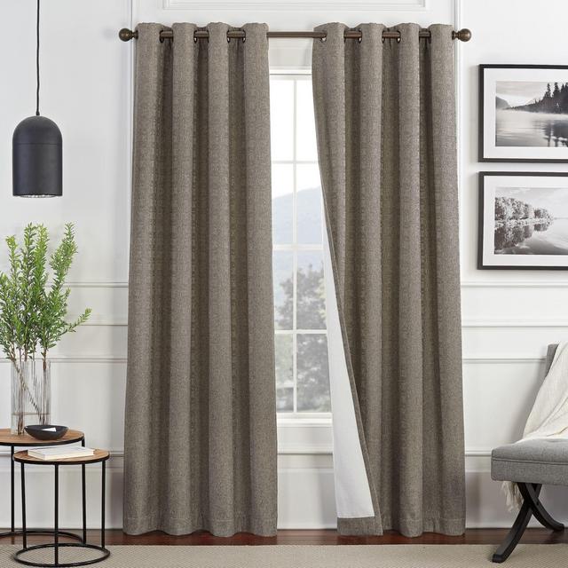 Brookstone® Malone Draftblocker Grommet 84-Inch Window Curtain Panel in Khaki
