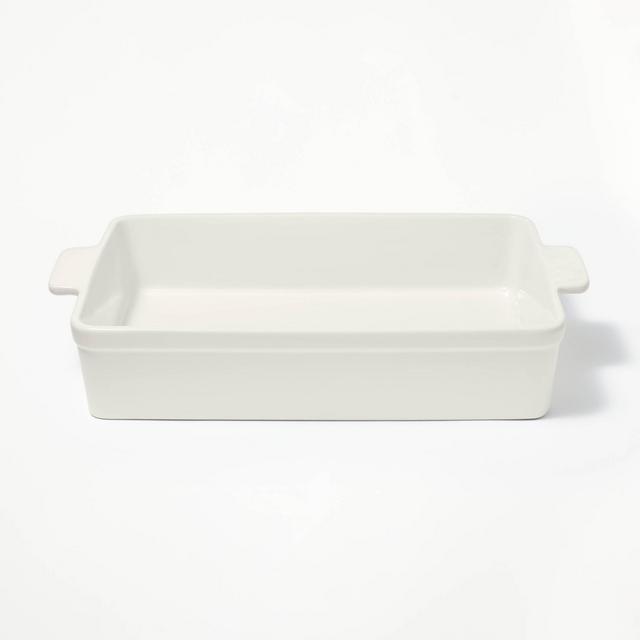 9"x13" Rectangle Stoneware Baking Dish Cream - Figmint™