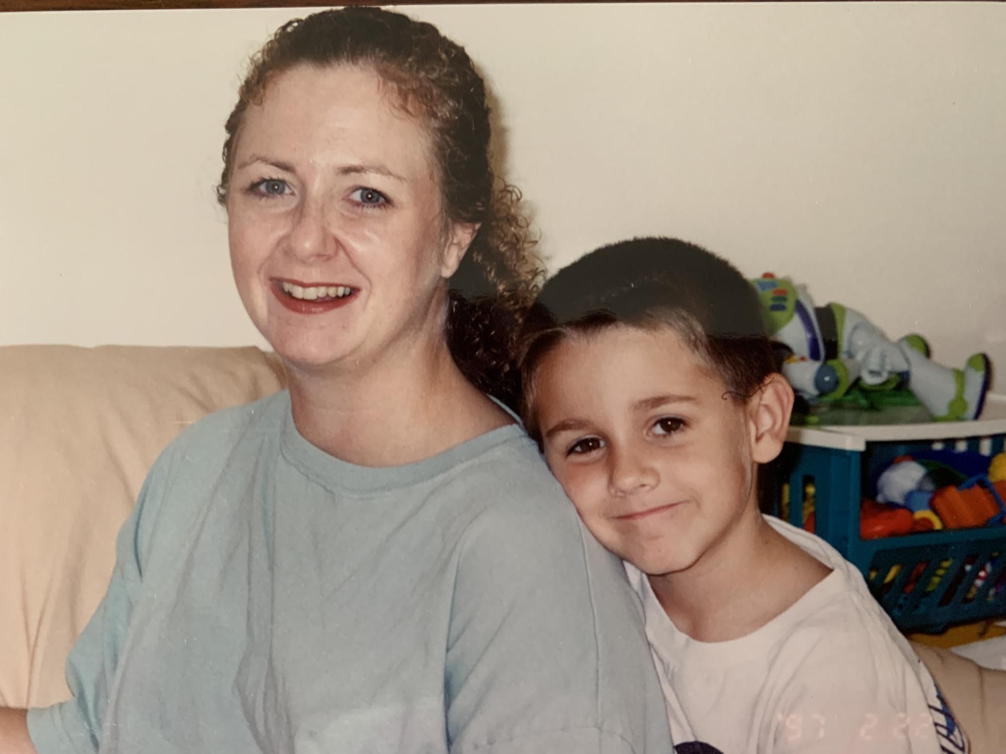 Michael with his mom