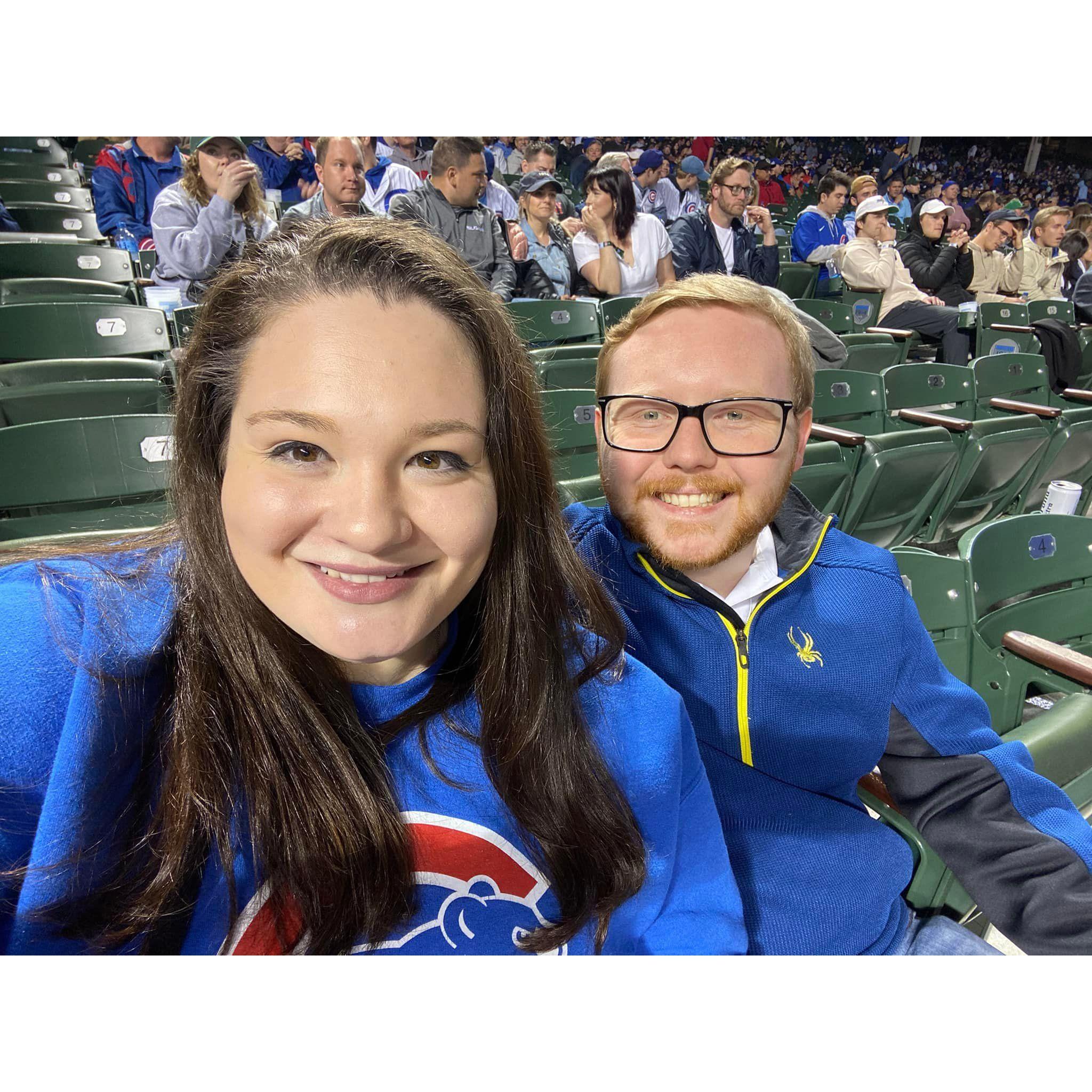 Our first cubs game together!