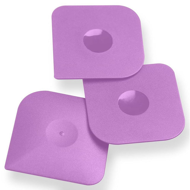 Plastic Pan Dish Pot Food Kitchen Scraper Tool Set, 3 pcs Nylon Plastic Cast Iron Skillet Cleaner Scrubber Scrapper, Kitchen Scraper Non-Scratch (Purple)