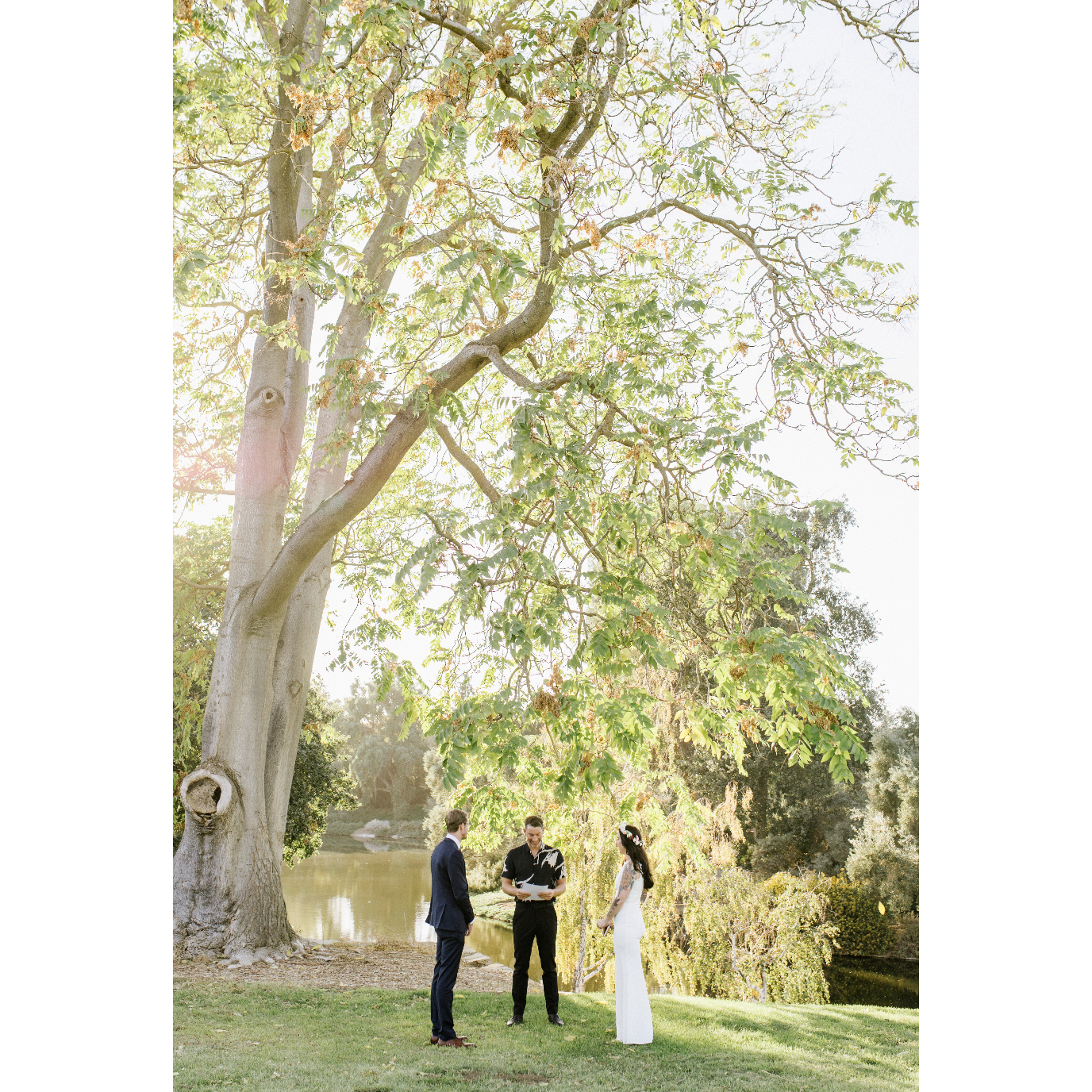 Our dearest friend married us under the old tree