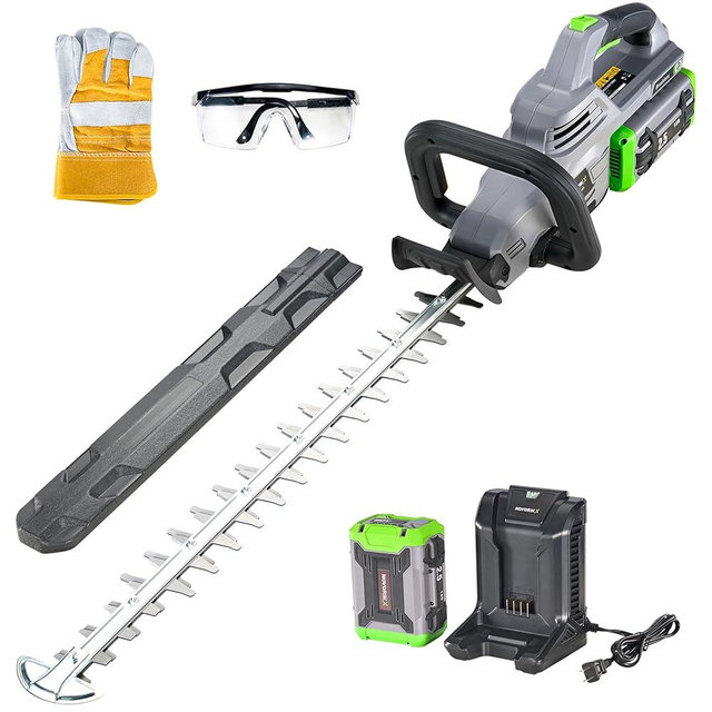 26-Inch Hedge Trimmers Cordless with Battery 60V Electric Bush Trimmer 2.5Ah Battery Power Heavy Duty Hedge Trimmer Brushless|Dual Action Steel Blades|1" Cutting Capacity for Shaping Hedges Shrubs