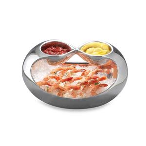 Nambe Infinity Double Dip Serving Bowl