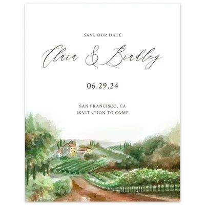 Green Country Wedding Digital Save the Date - Hillpine Classic
