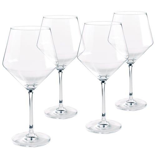 Red wine glasses