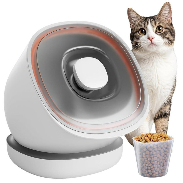 CTIME Airtight Cat Food Container for Small Dog Bird Pet Treats & Dry Food -6 lb(White)