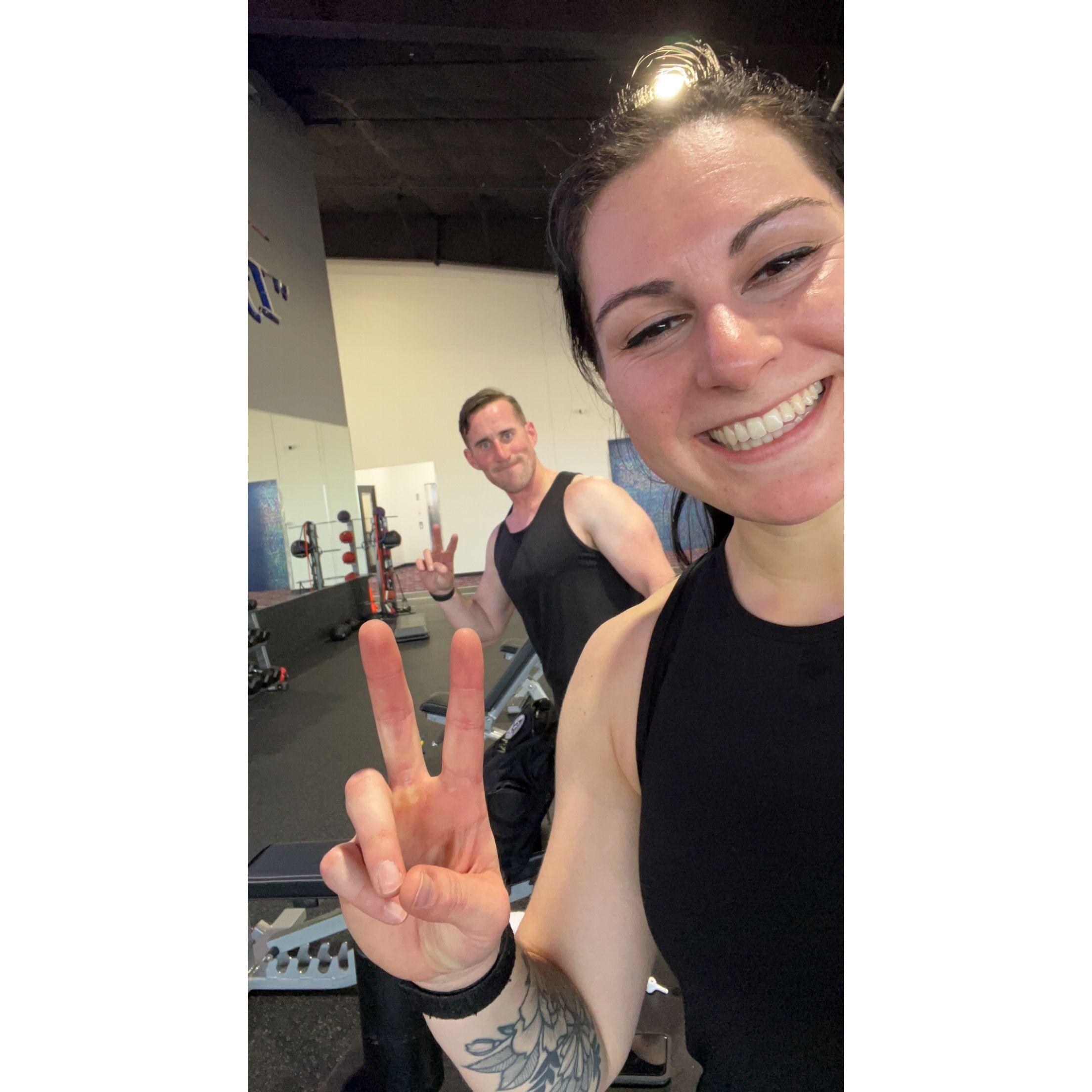 Just one of our many workouts at Genesis by our apartment in Kansas.