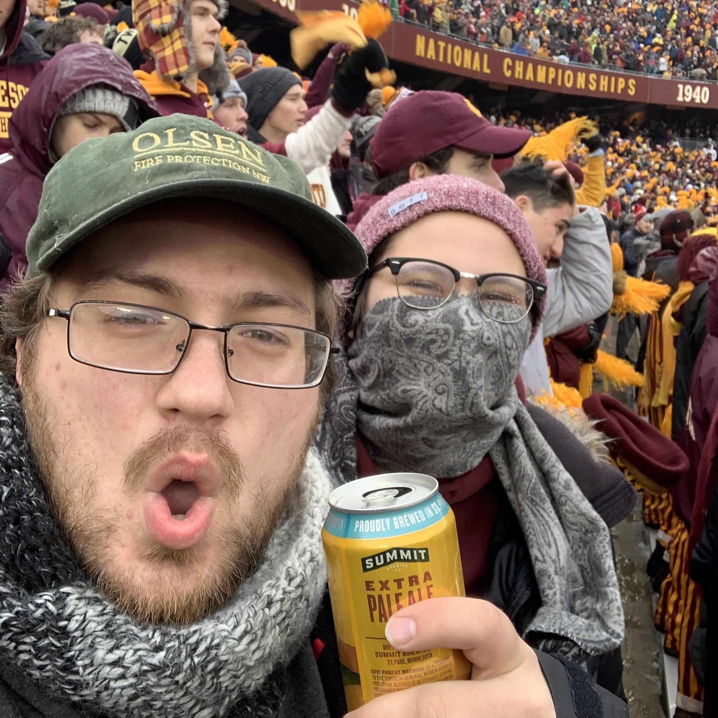 Date at Alex's first Gopher game