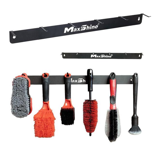 Maxshine Universal Detailing Brush Hanger - 6 Organizer Hooks, Lightweight Wall-Mounted Design for Auto Detailing Supplies, Ideal for Garage & Mobile Use, Easy to Install Car Care Organizer