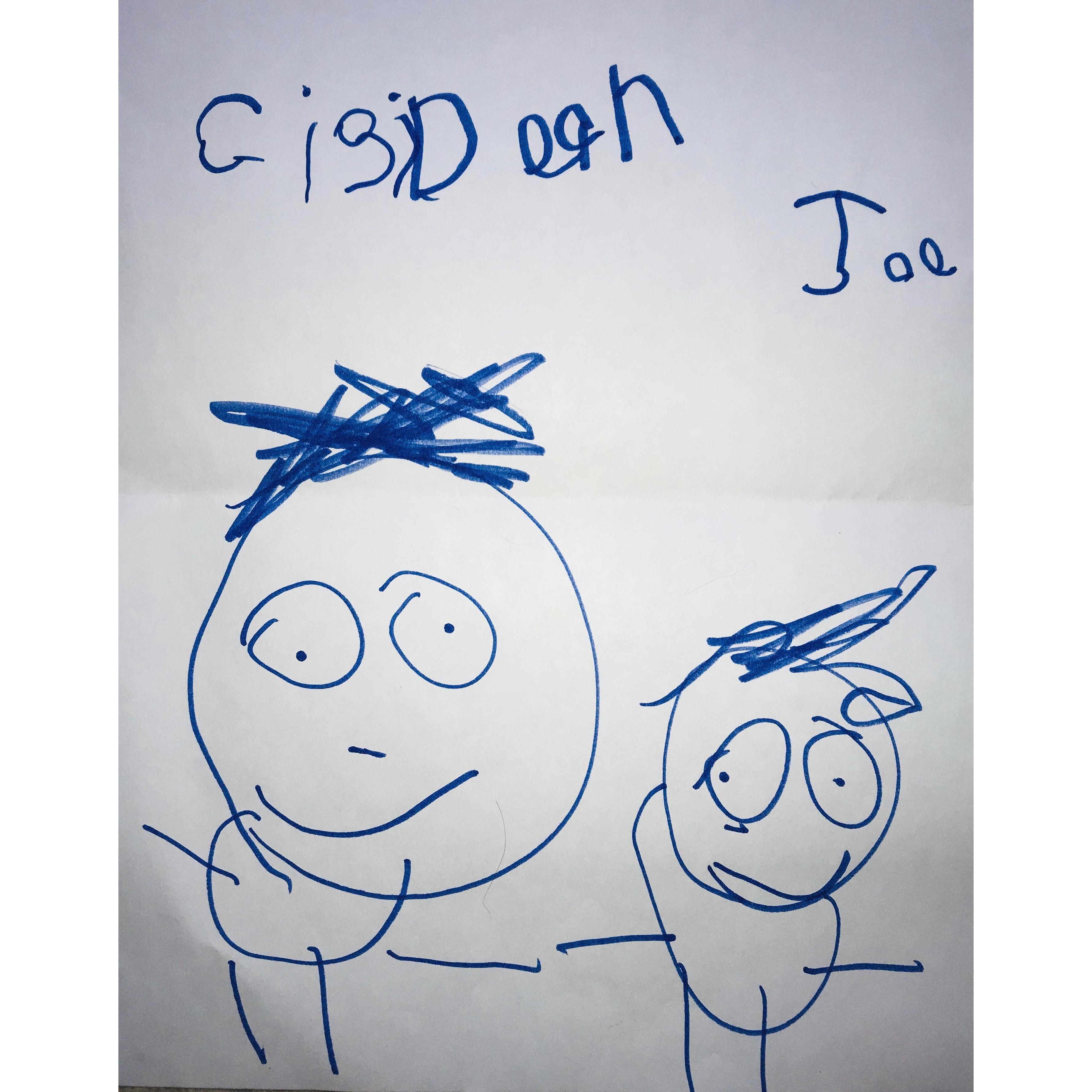 Original artwork by Dean Edgemont. Note that broad grin and crazy eyes on Linda's (Gigi's) face while Joe is glancing at her with a subtle side-eye wondering "What is wrong with her?" Dean nailed it.
