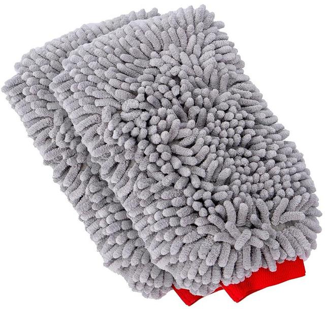 Mothers Premium Chenille Car Wash Mitt, Scratch and Lint Free, 2 Pack