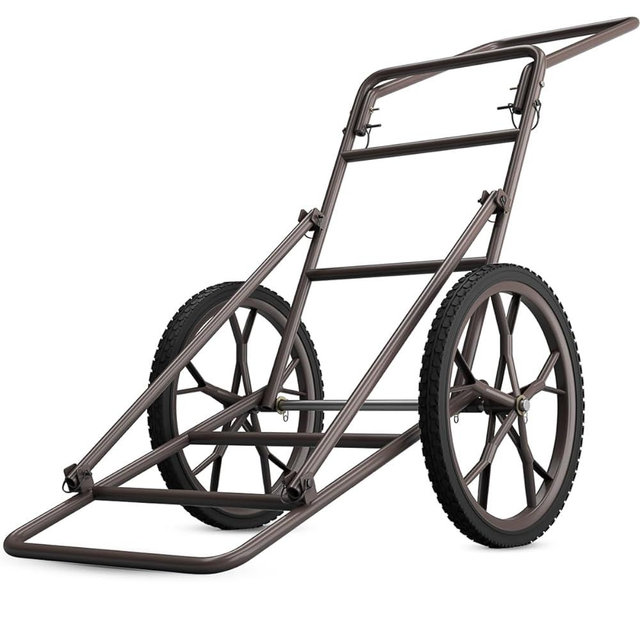 Moccha Deer Cart, 500 LBS Capacity Folding Game Cart with 17'' Big Wheels, Heavy-Duty Metal Frame, Ergonomic Handle, Deer Cart Game Hauler for Hunting, Camping, Fishing & Hiking