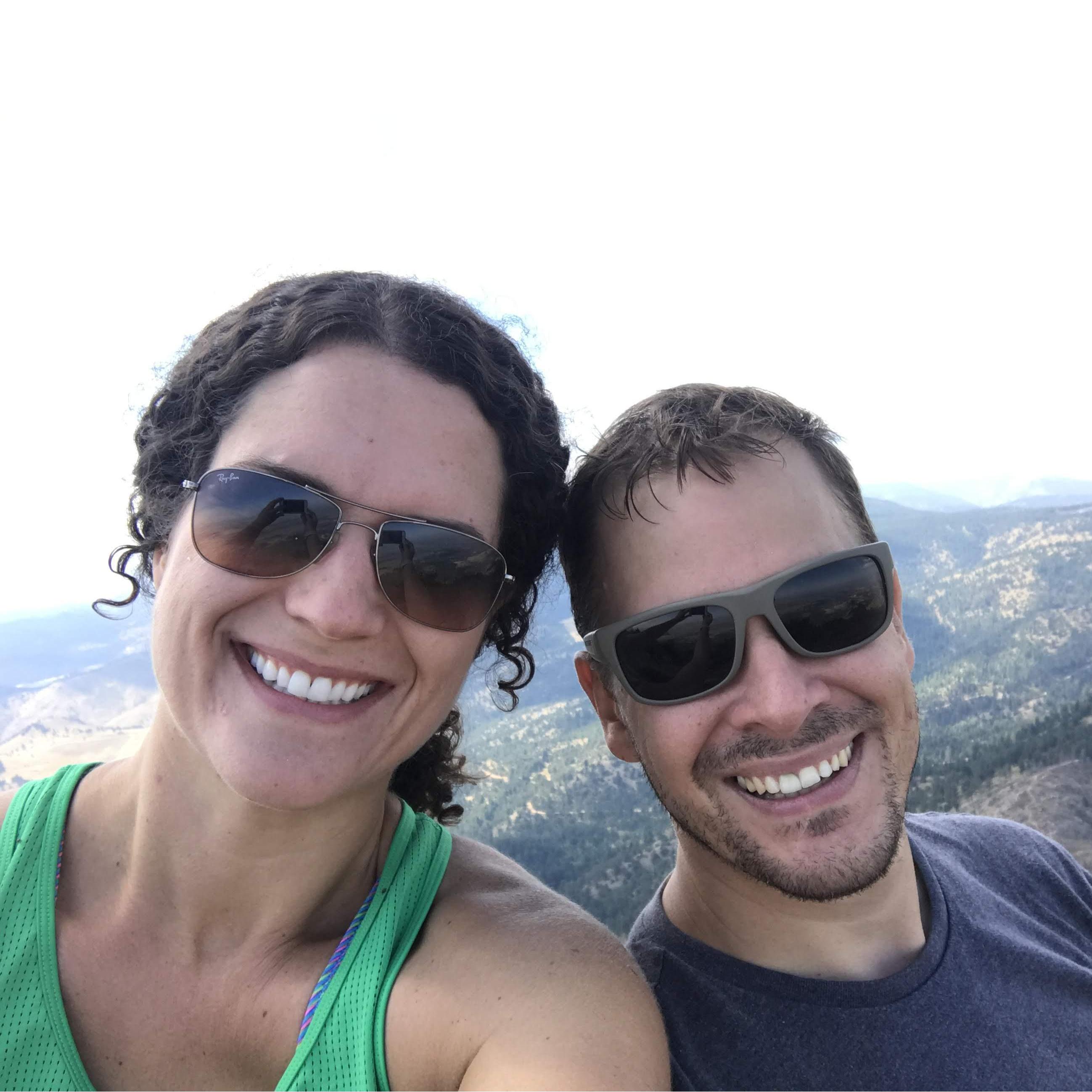 Boulder, CO. Celebrating the views and taking a much-earned breather on Bear Peak.