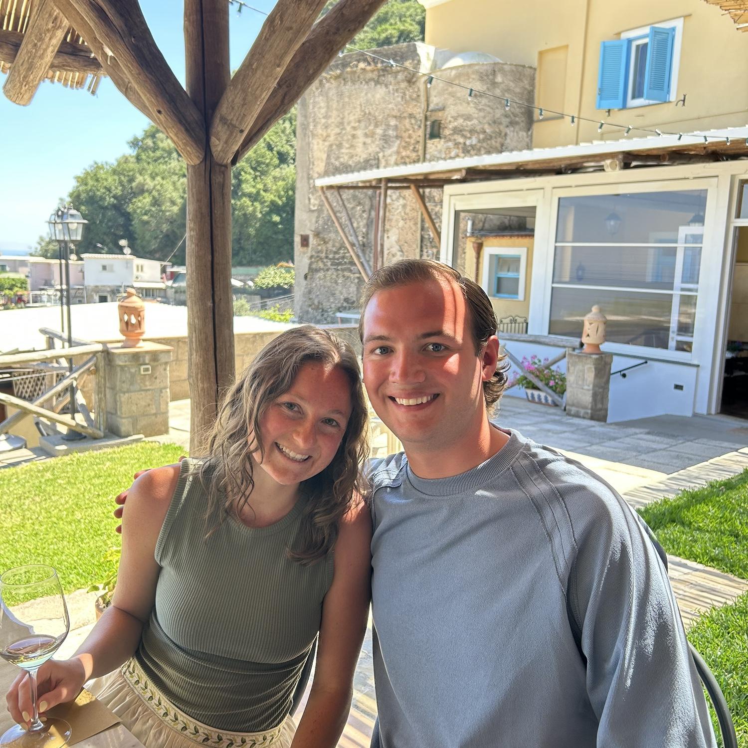 Enjoying a delicious food and wine tasting in Nerano, Italy 2025