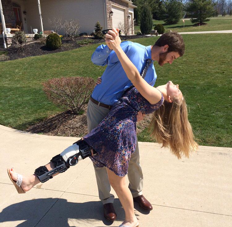 Will's first visit to the Everett house - I couldn't drive back due to my leg brace and crutches so he drove me so I could go home - Easter 2016
