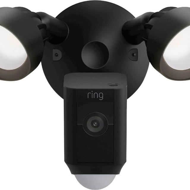 Ring - Floodlight Cam Plus Outdoor Wired 1080p Surveillance Camera - Black