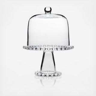 Pearls Covered Cake Plate