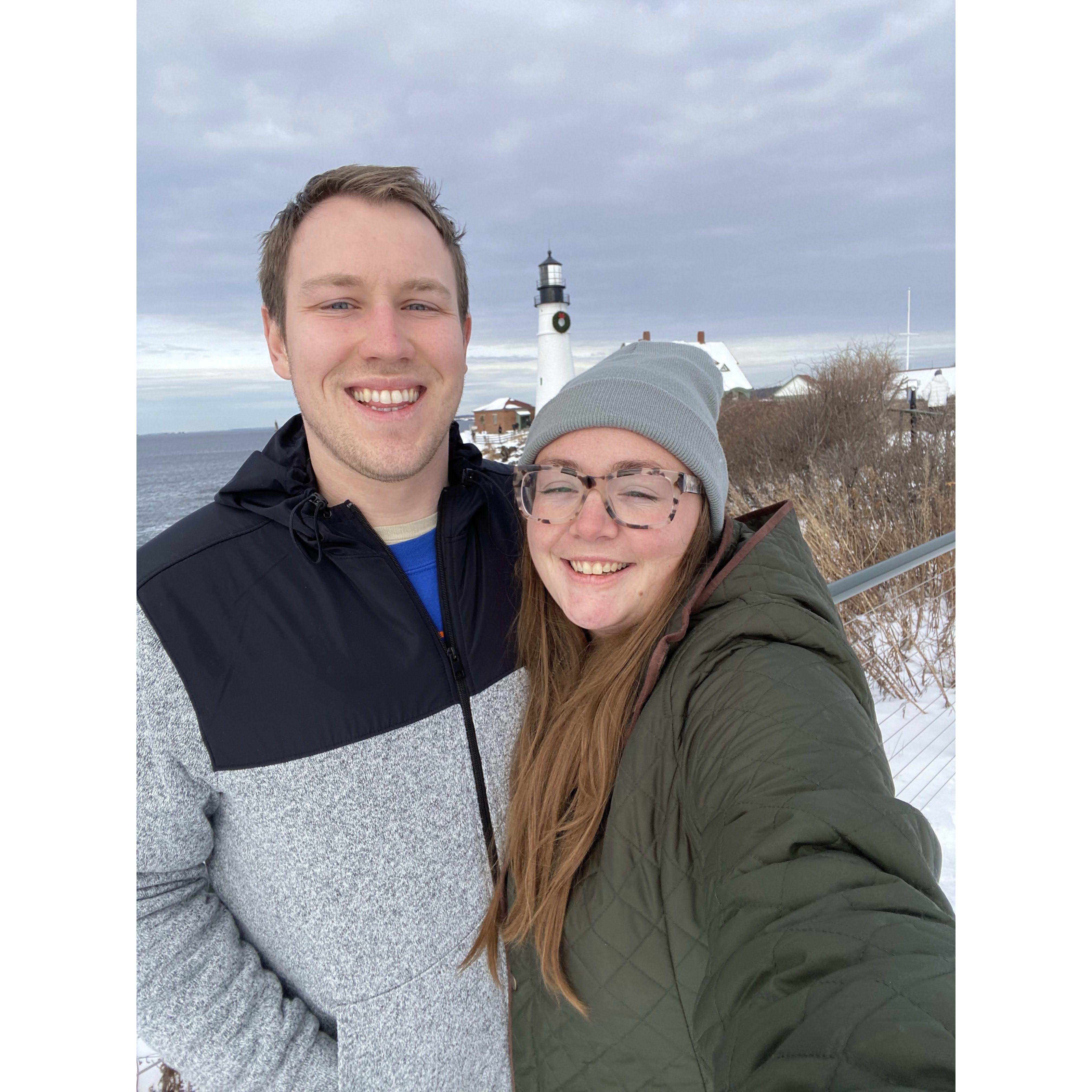 December 2021 - Our first time spending Christmas together in Maine!