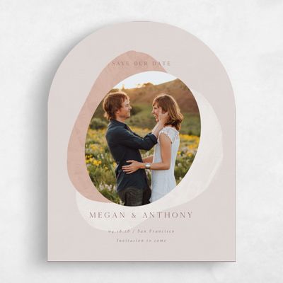 Pink Arch Wedding Save the Date - Madrid Photo