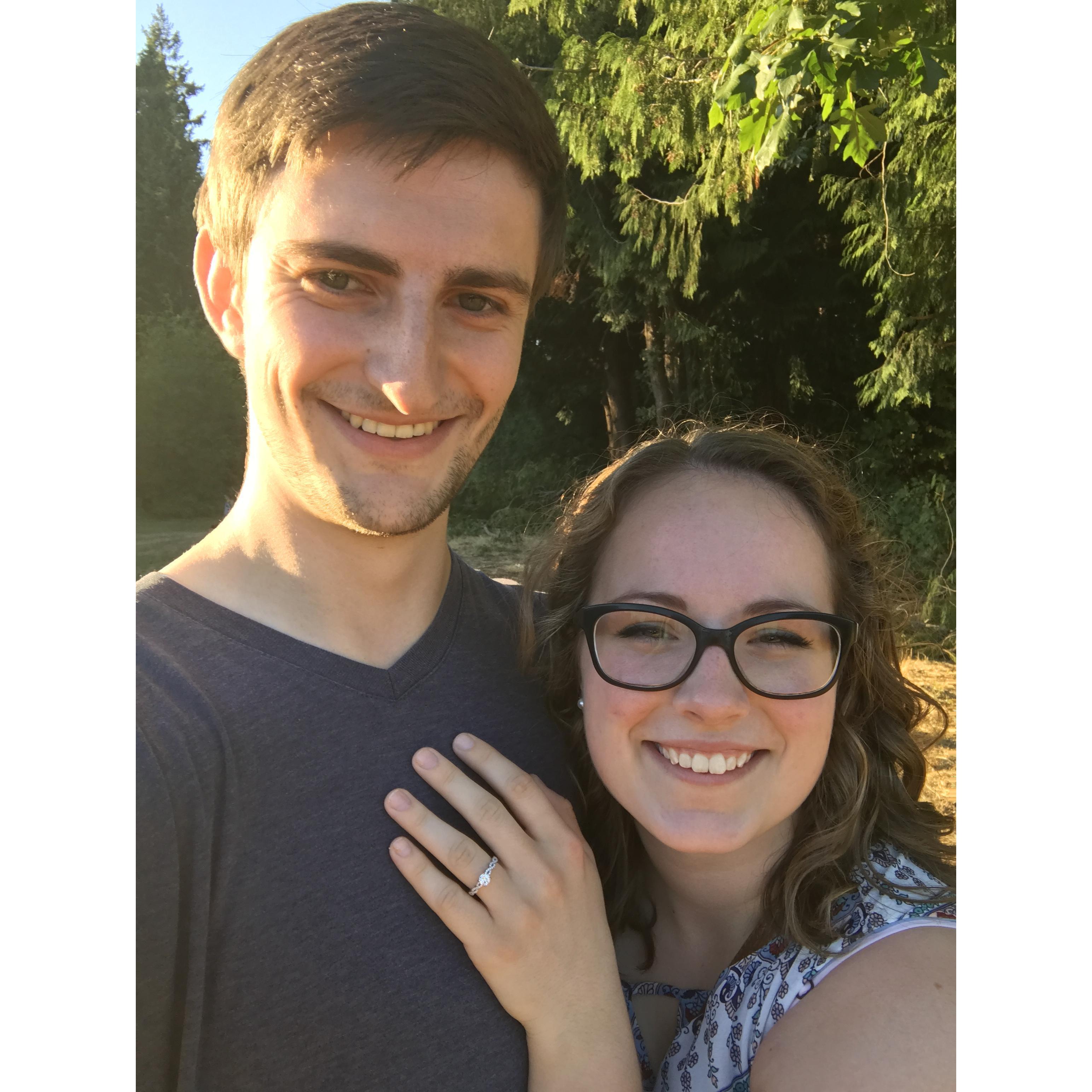 The day we got engaged- September 2nd 2017