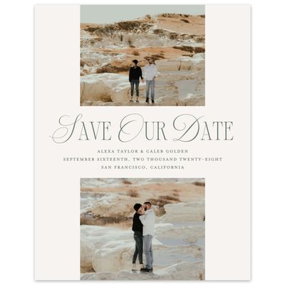 Grayed Hunter, Green Wedding Digital Save the Date - Orable Multiphoto