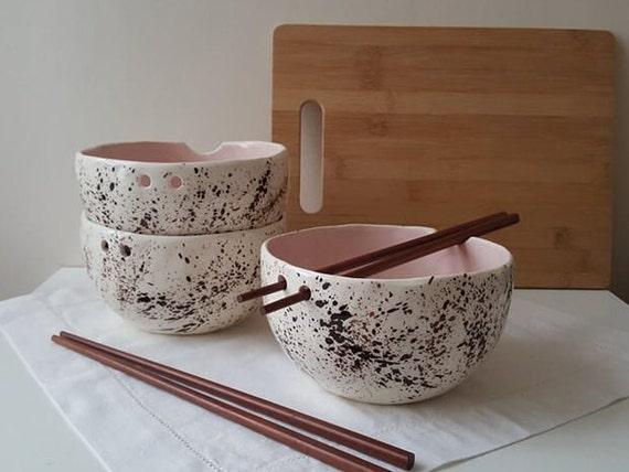 Pink Speckled Pottery bowl