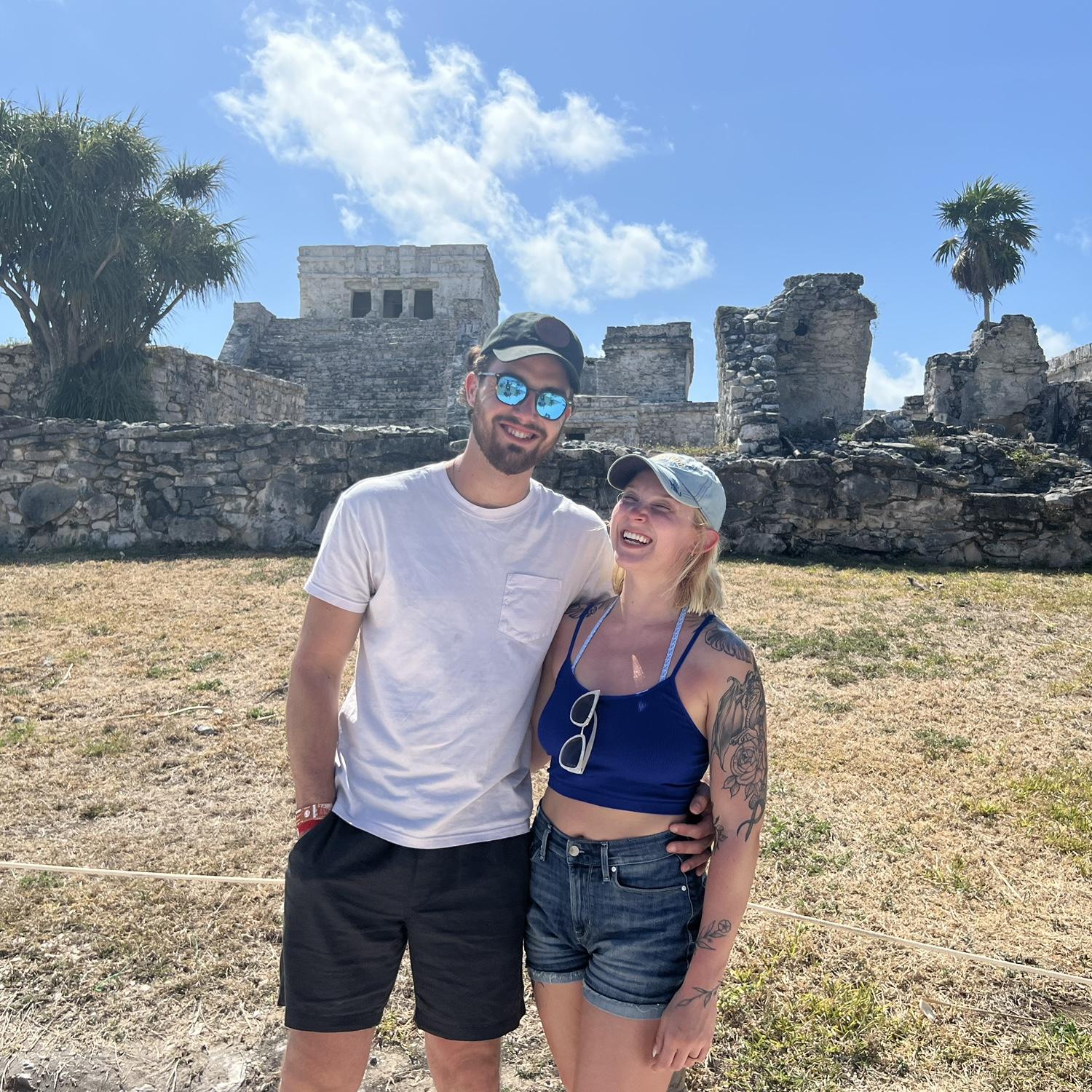 the Mayan ruins from our Cancún "minimoon"