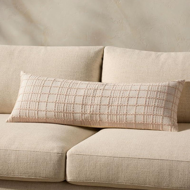 Loloi Magnolia Home by Joanna Gaines Liv Collection PMH0064 Beige 13'' x 35'' Cover w/Poly Pillow