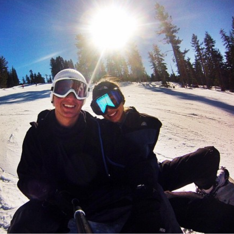 Our first time snowboarding together!