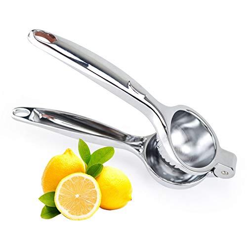 Lemon Squeezer Manual Citrus Juicer-Professional Stainless Steel Lemon Juicer with Ergonomic Handle and Threaded Groove for Fruit Juice