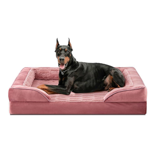 FURTIME Orthopedic Dog Bed for Extra Large Dogs - XL Waterproof Dog Sofa Bed, Ultra Comfy Supportive Foam Pet Bed with Removable Washable Cover, Jumbo Dog Bed with Nonskid Bottom