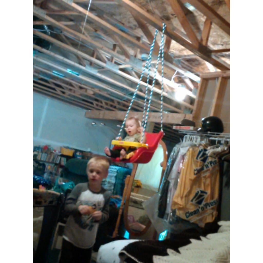 When you go to Grandpa's you get hung from the ceiling! ~ Mason and Caje