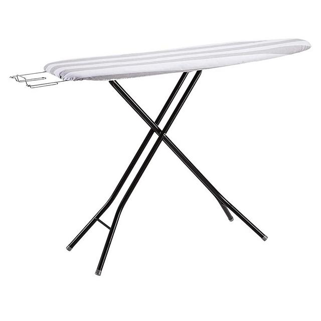 AmazonBasics Full-Size Ironing Board - 4-Leg Fold-Up, Striped Removable Cover