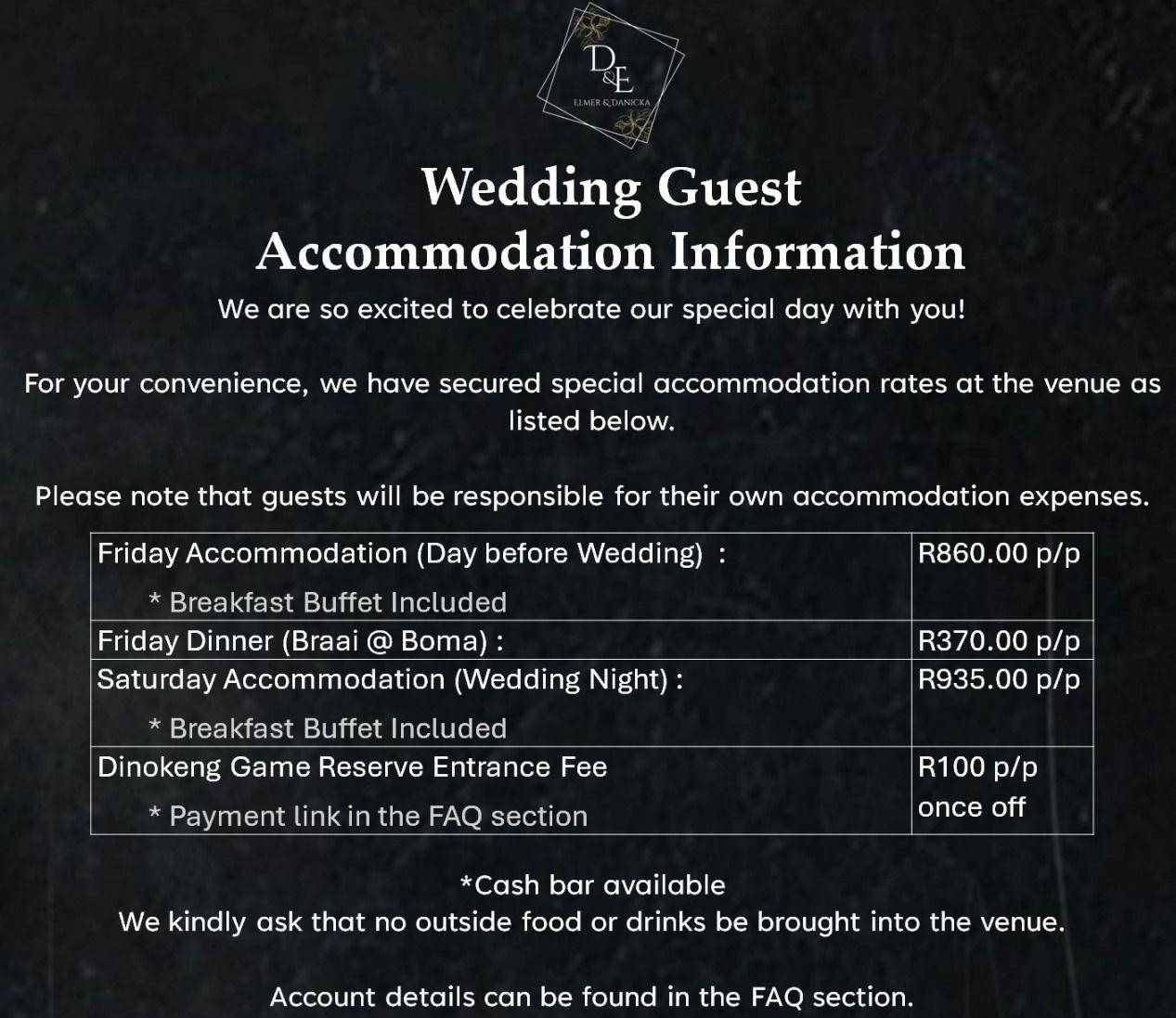 The Wedding Website of Elmer Coetzee and Danicka Benecke