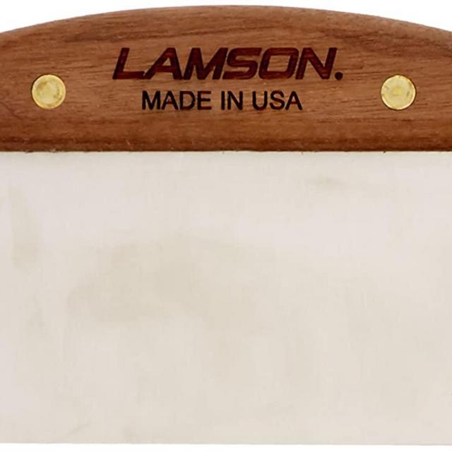 Lamson Dough Scraper, 3" x 6" Stainless Steel with Riveted Walnut Handle