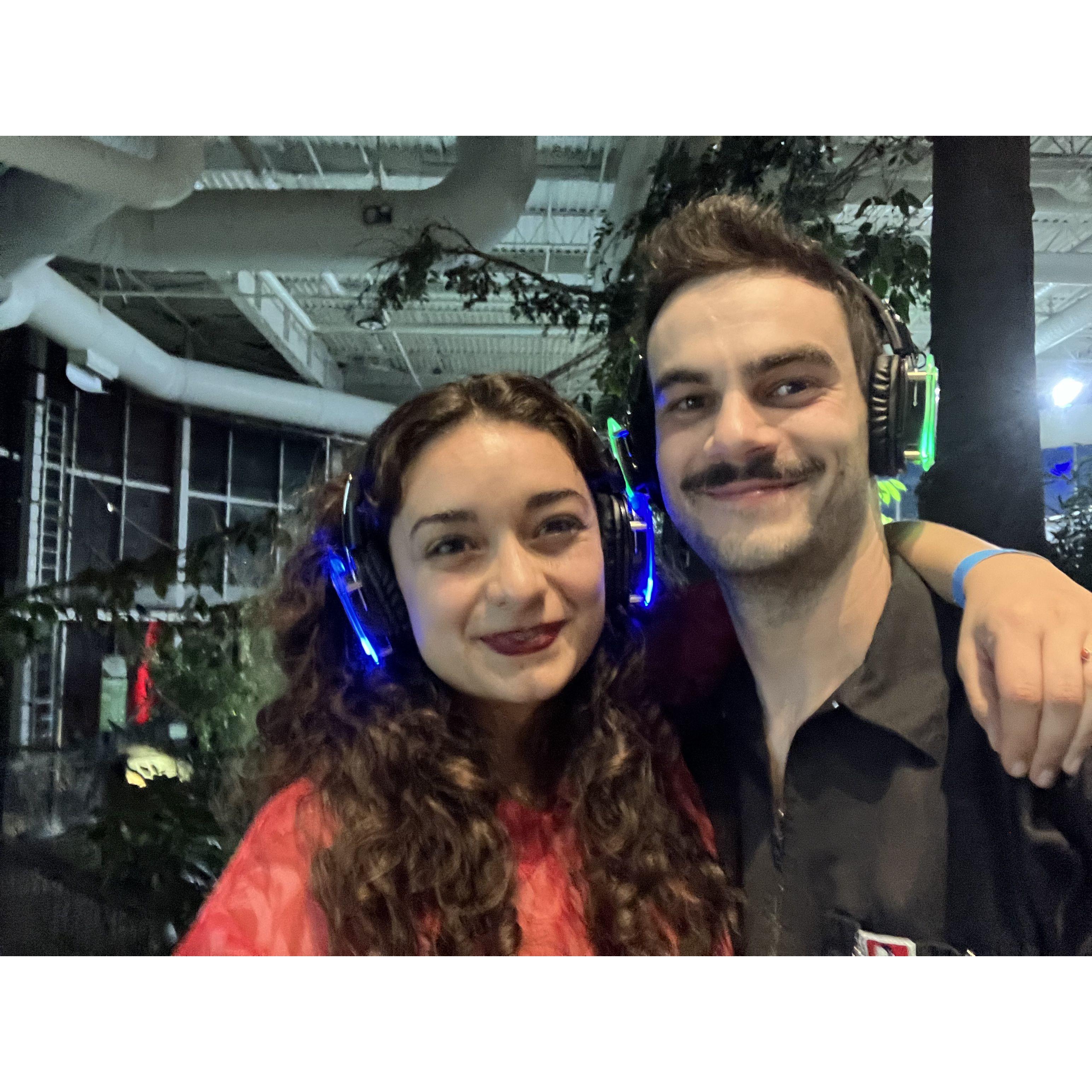 Our first Silent Disco at the Aquarium, Fall 2023