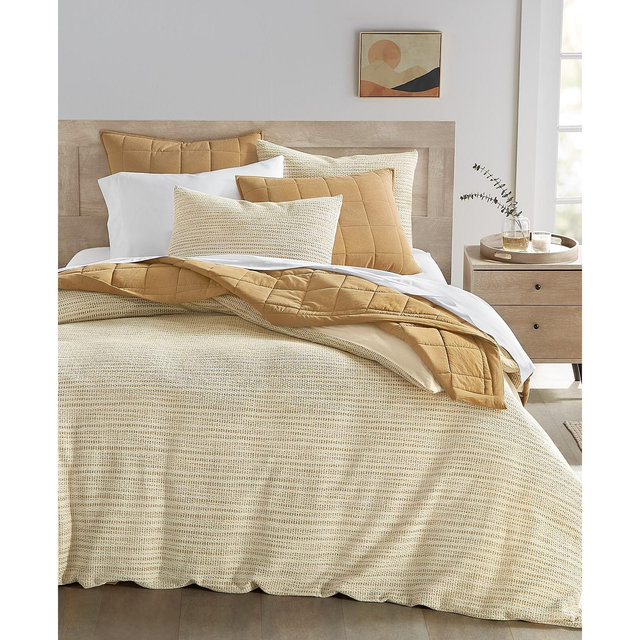 Oake Basketweave Geo 3-Pc. Duvet Cover Set, Full/Queen, Exclusively at Macy’s