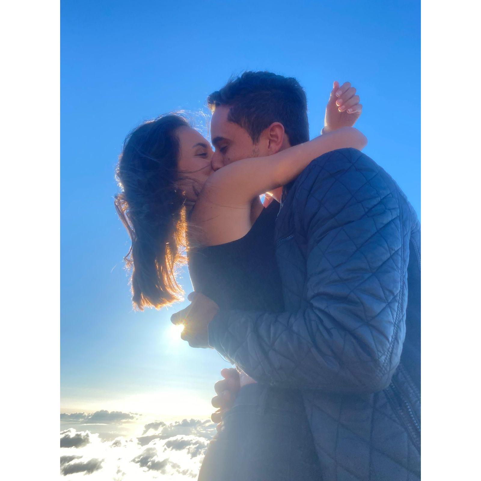 The one right after she said yes!