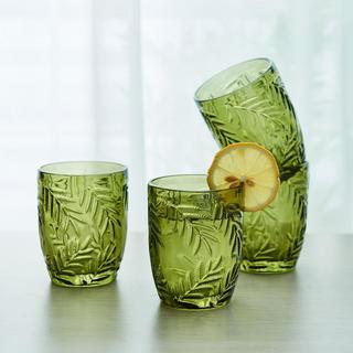 Villa Palm Double Old Fashioned Glass, Set of 4