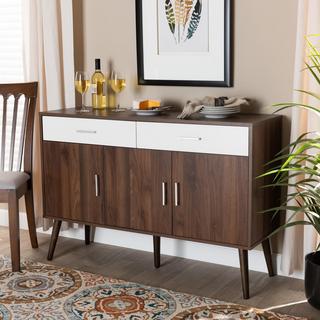 Leena Mid-Century Modern 2-Drawer Sideboard Buffet