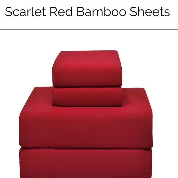 Scarlet Red Bamboo Sheets